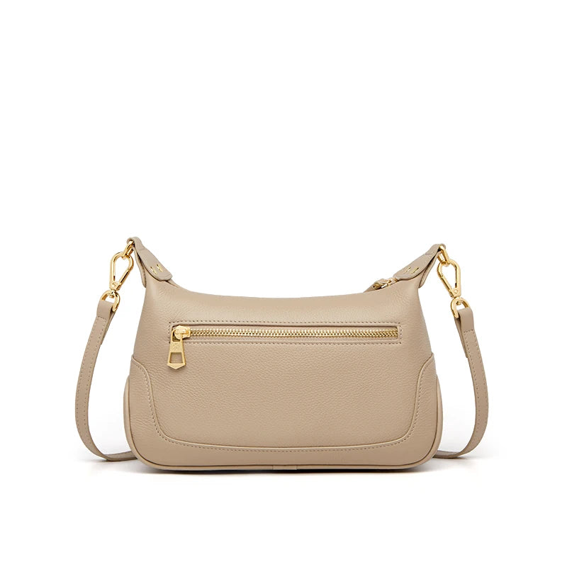 Bolsa Hobo Lucca em Couro Legítimo Cáqui