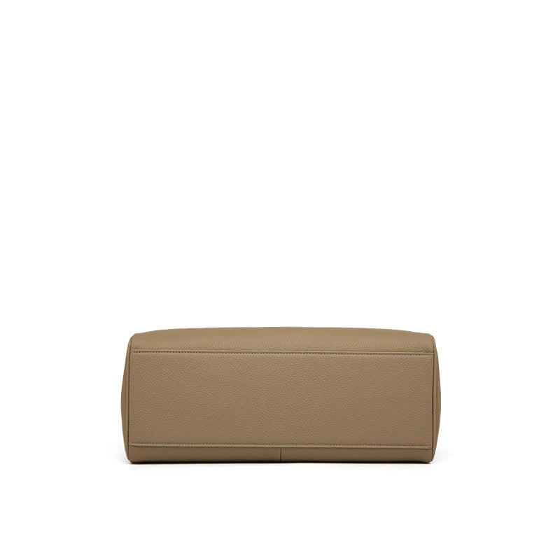 Bolsa de Couro Genuíno Taupe