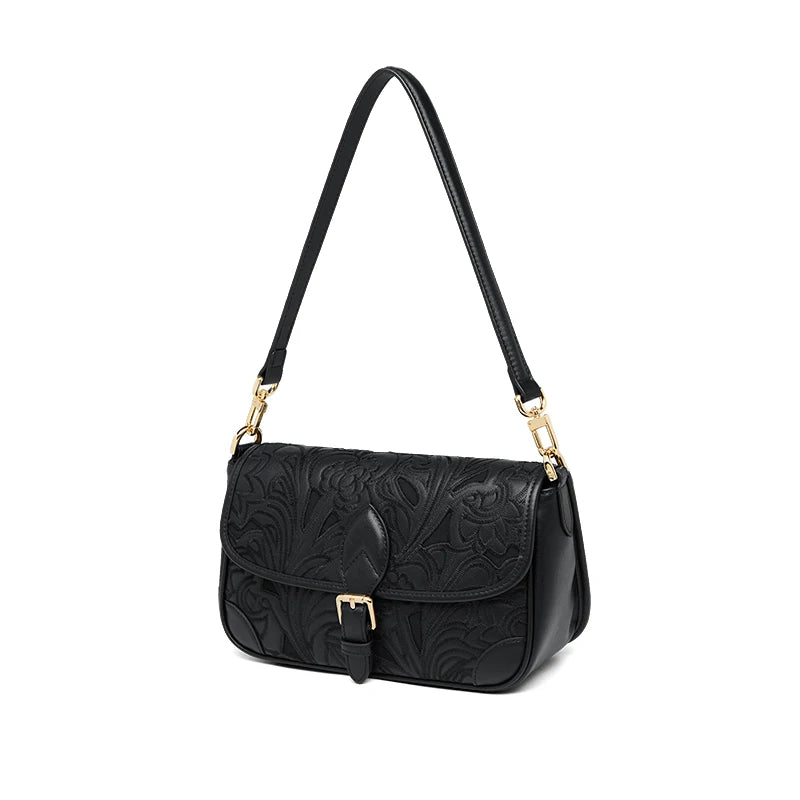 Bolsa de Couro Artesanal Floratta