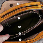 Bolsa Ponteio de Couro Legítimo