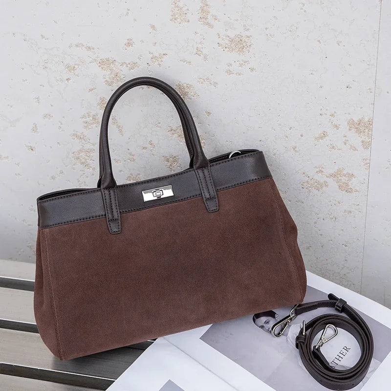 Bolsa Tote de Camurça Clássica