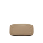 Bolsa Tote Champagne Beaded Charm em Couro Legítimo