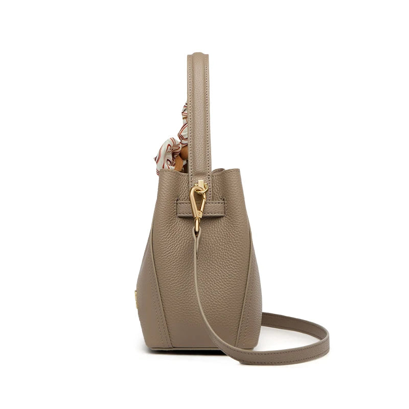 Bolsa Satchel Heritage Khaki com Silk Scarf