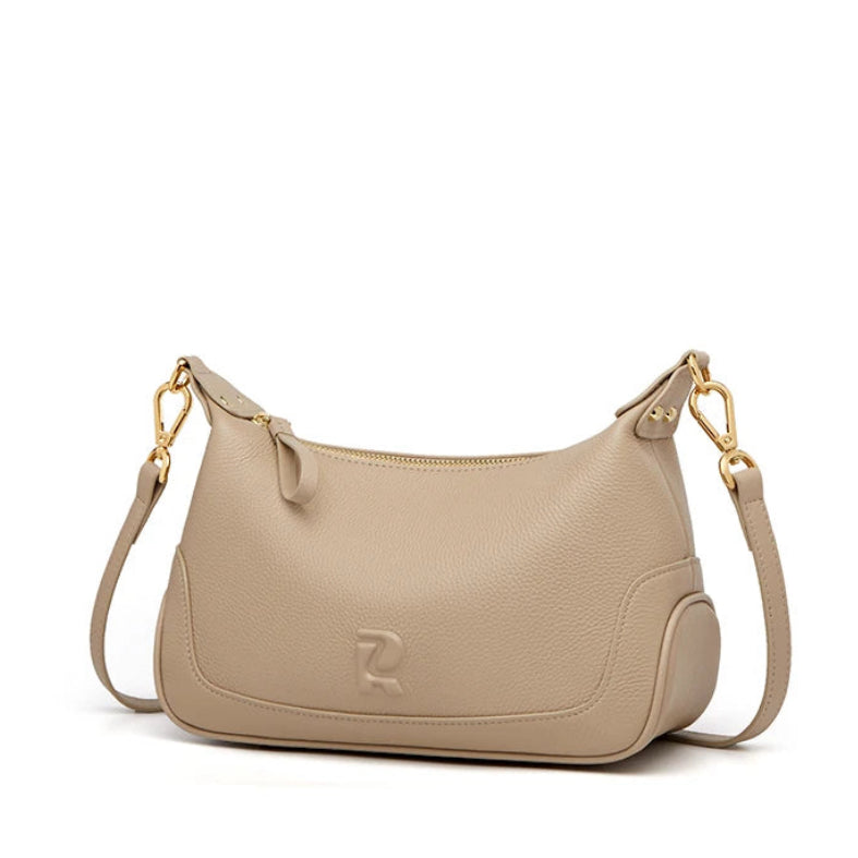 Bolsa Hobo Lucca em Couro Legítimo Cáqui