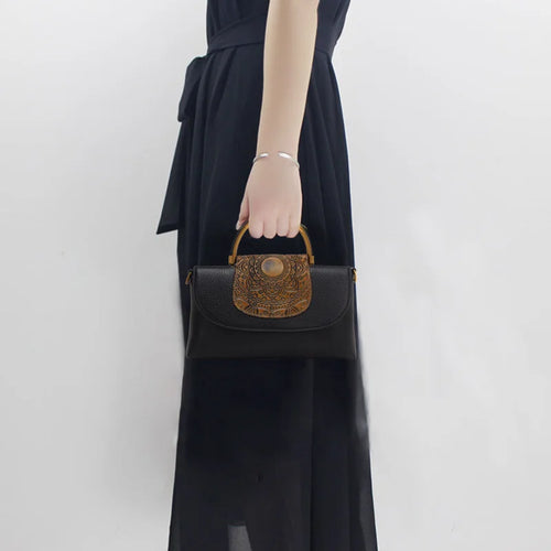 Bolsa de Couro Clutch Com Alça