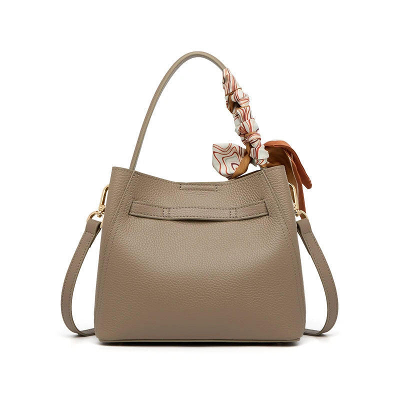 Bolsa Satchel Heritage Khaki com Silk Scarf