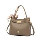 Bolsa Satchel Heritage Khaki com Silk Scarf
