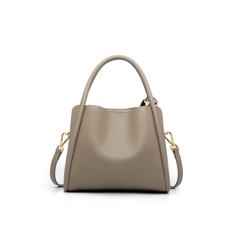 Bolsa Satchel Caramel Silk Scarf em Couro Legitimo