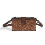 Carteira de Couro Longa Crossbody
