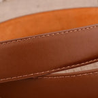 Cinto de Couro Feminino com Fivela Quadrada