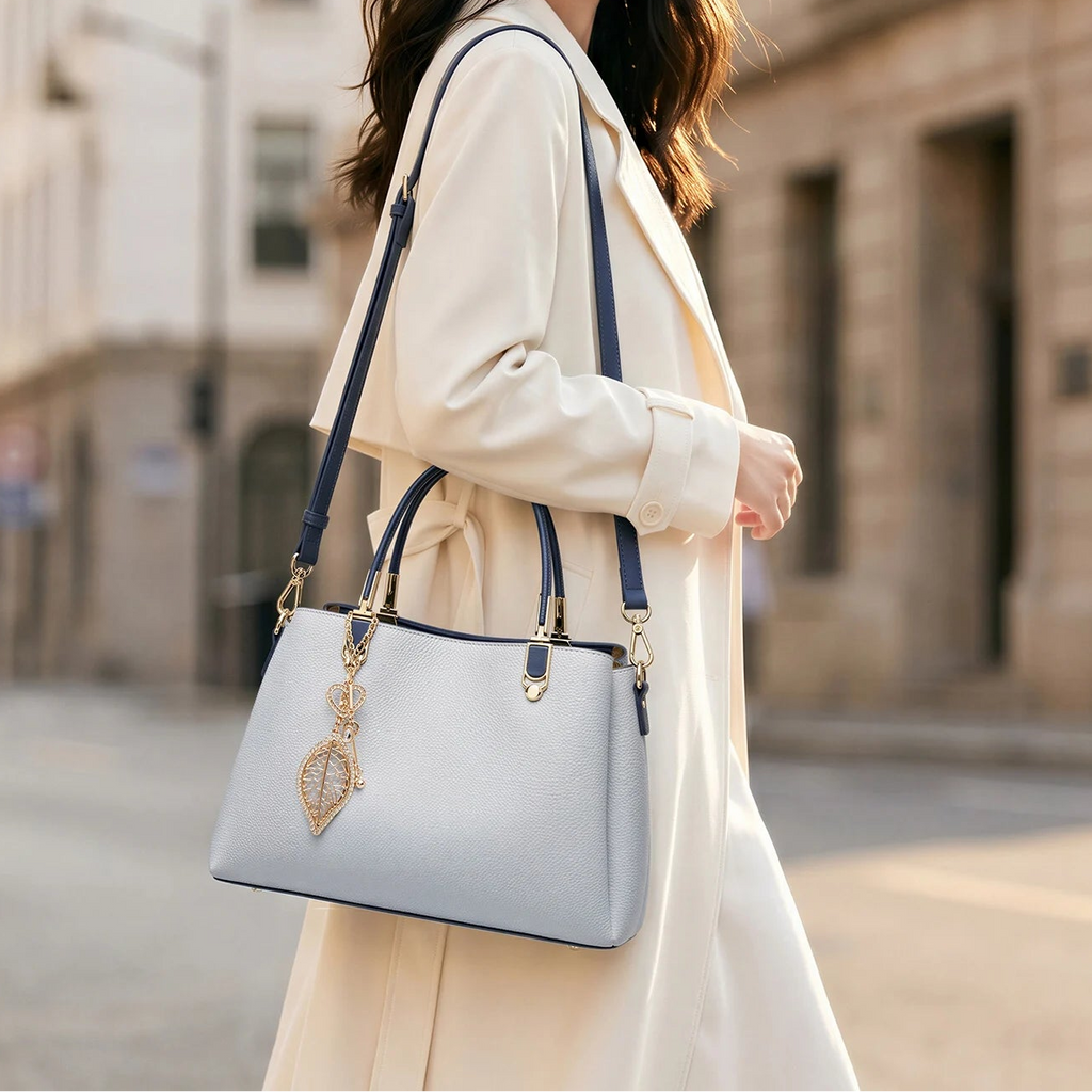 Bolsa Satchel Côte d'Azur em Couro Legítimo