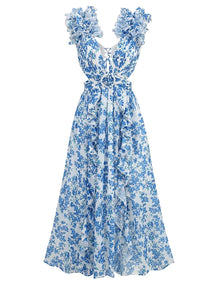 Vestido Floral Azul