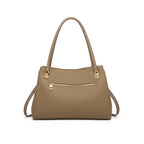 Bolsa de Couro Genuíno Taupe