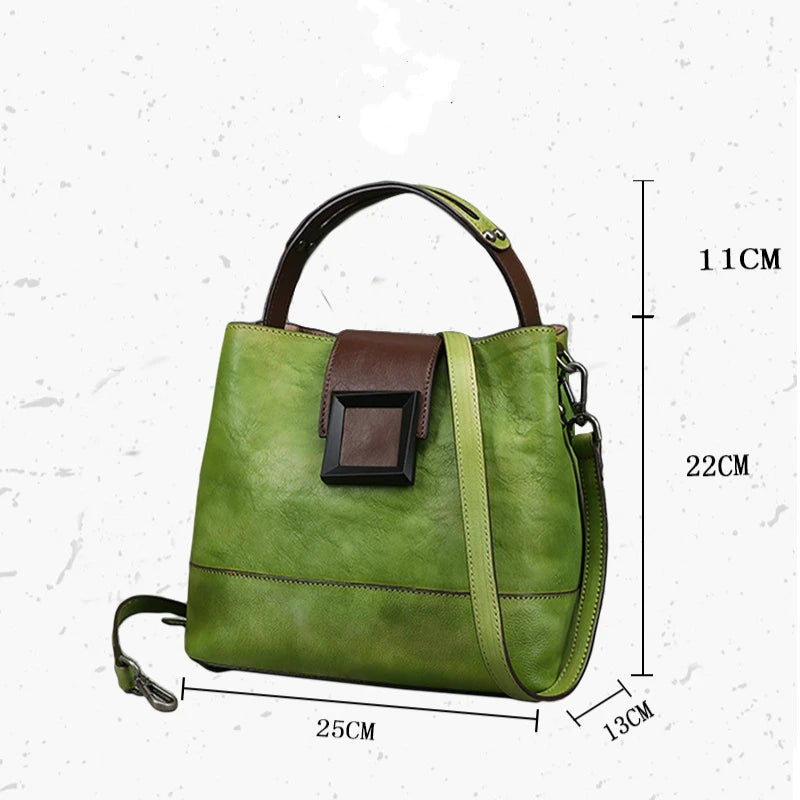 Bolsa Ponteio de Couro Legítimo