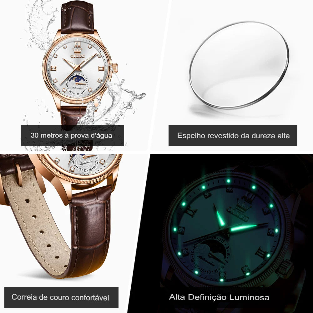 Relógio Feminino Automático Château Diamond