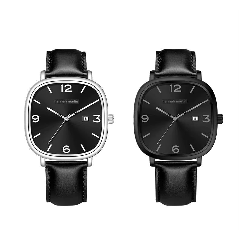 Relógio de Couro Feminino Aura Square